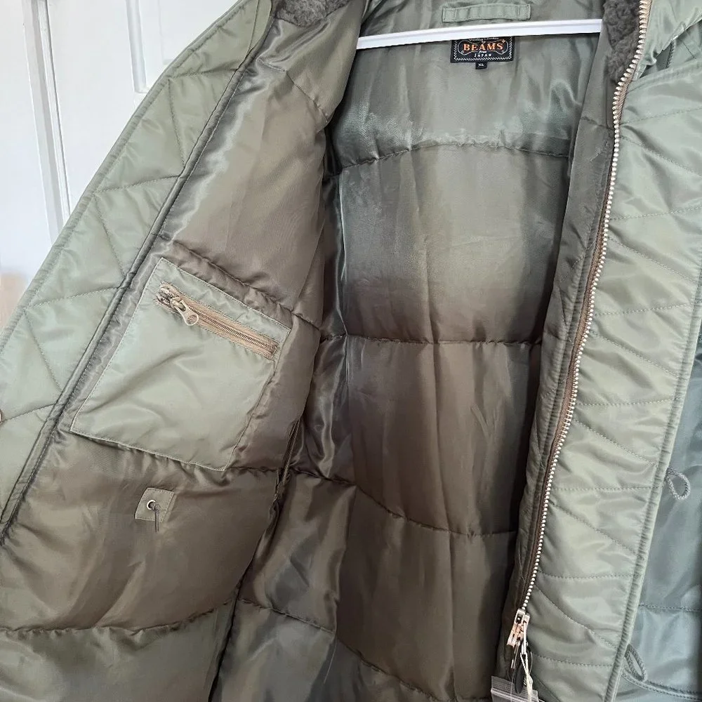 BEAMS PLUS MIL TYPE N-3B DOWN JACKET - SAGE - Picture 13 of 15